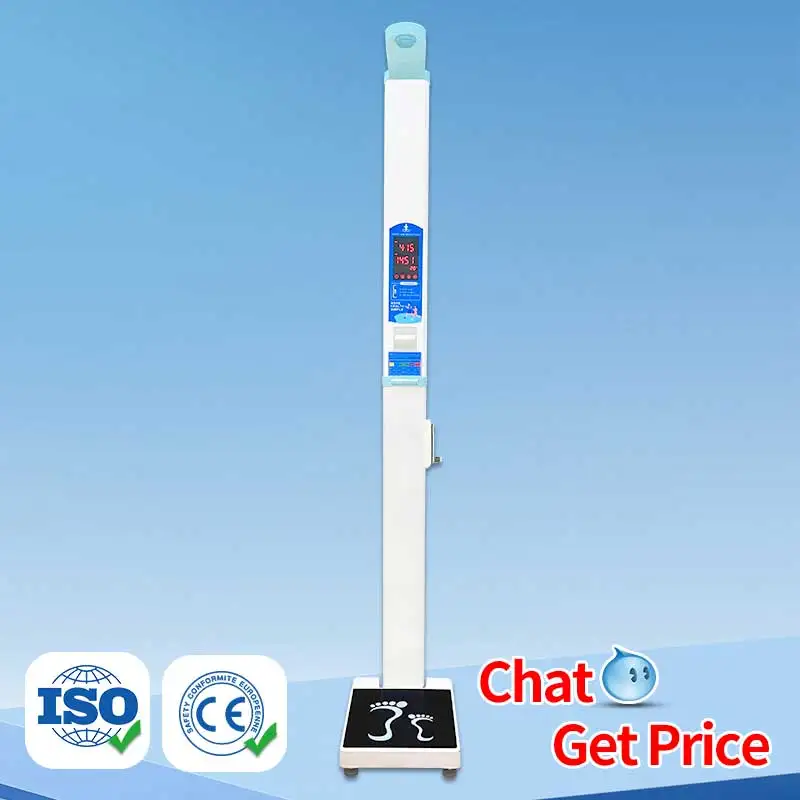 Coin Operated Height Weight BMI Scale with Printer and Land Wheel 200kg -  China Ultrasonic Height Weight Scale, BMI Body Scale