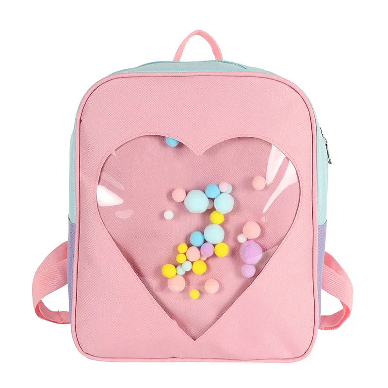Custom Design Candy PU Leather Love Heart Shape Ita Bag