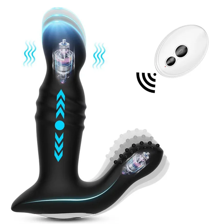 how to use vibrating anal beads SBD 5-in-1 Thrusting Butt Plug with Cock Ring