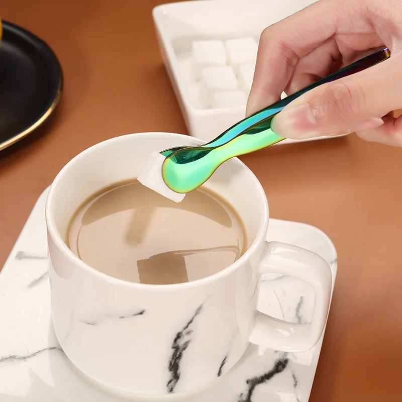 Щипцы для льда из нержавеющей стали золотой сахар щипцы мини-металлические кухонные общественного питания чайный бар аксессуары