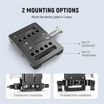 NEEWER Mini V Mount Battery Plate With 1/4" Thread and Quick Release Button, Compatible With FXLION Sony NEEWER V Mount detail image