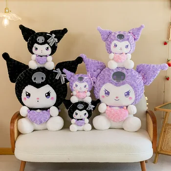 Wholesale Pearl Sanrioed Plush Toy Cartoon Anime Love Heart Kulomi Little Devil Pearl Plush Doll Soft Stuffed Plush Pillow