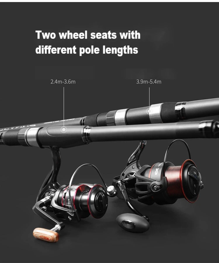 Fishing Rod 3.6m-4.5m Carbon Super Hard Deep Sea Boat Long