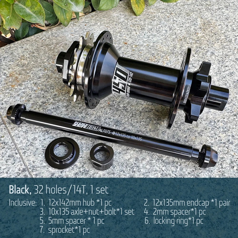 Koozer 450 Single Speed Rear MTB Hub 32H with Cr-Mo Axle for Disc
