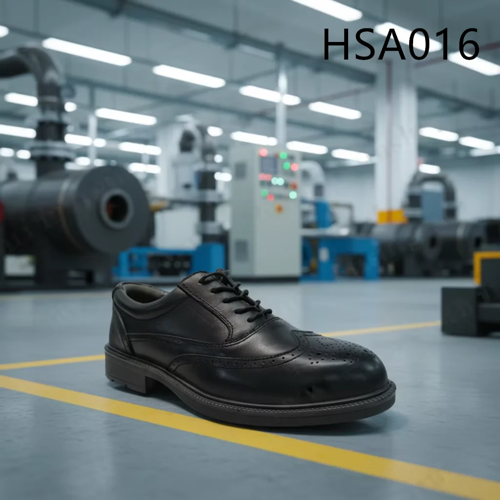 LXG,Factory Inspection Full Grain Leather Manager Work Shoes Steel Toe Cap Insert Leader Supervision Safety Shoes HSA016