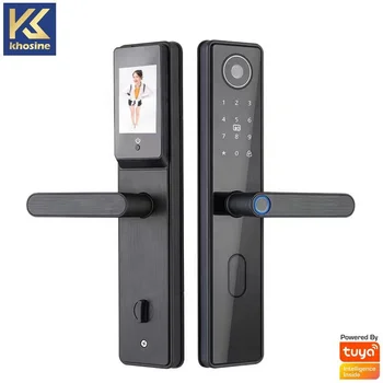 HS-05V Khosine Fingerprint Smart Door Lock with Camera for Apartment Home Office Wholesale Cheap Price Tuya APP Remotely Unlock