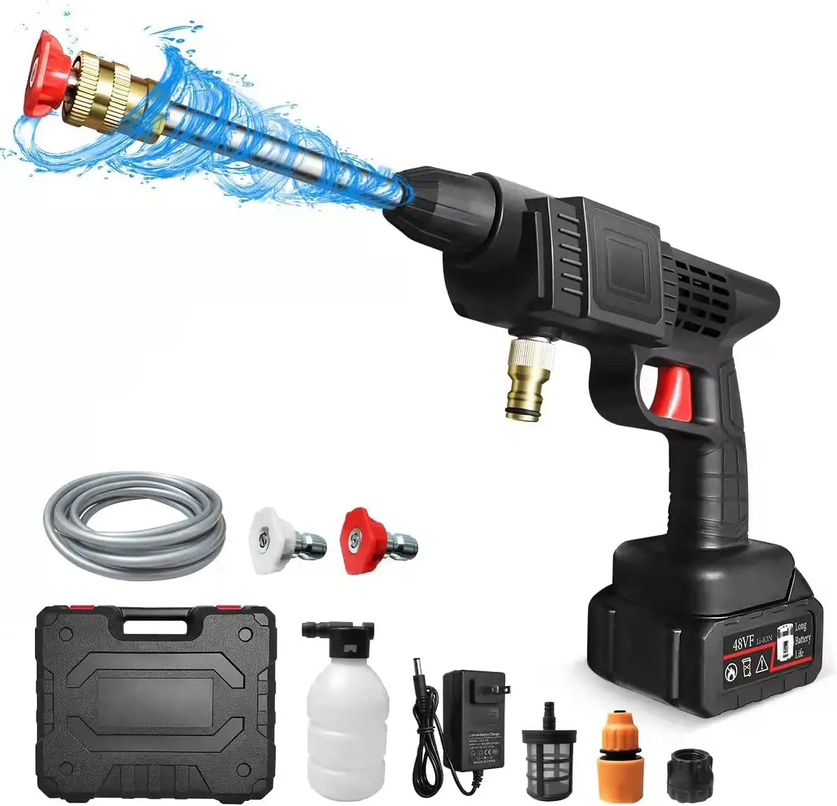 Wg03 Cordless Pressure Washer Portable Power Cleaner Water Gun For Car ...