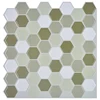 Gray+Green Hexagon