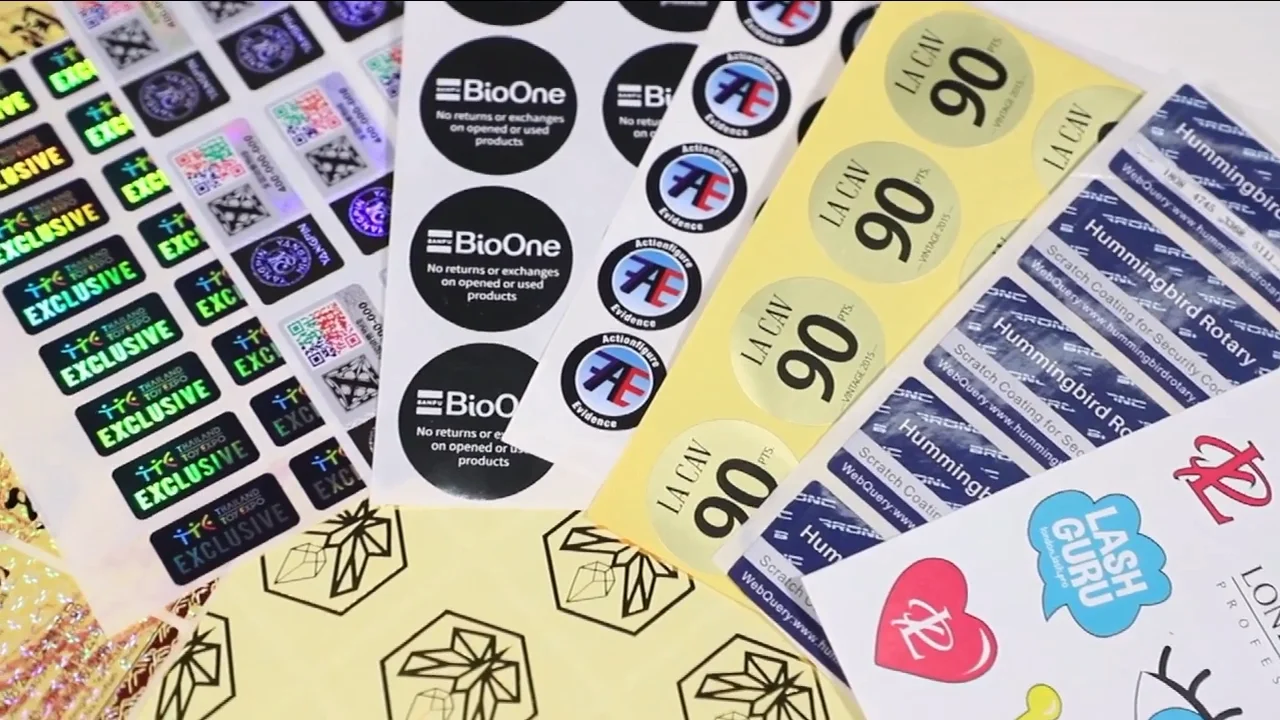 Custom Logo Paper Sticker Label Sheet Printing Adhesive Roll ...
