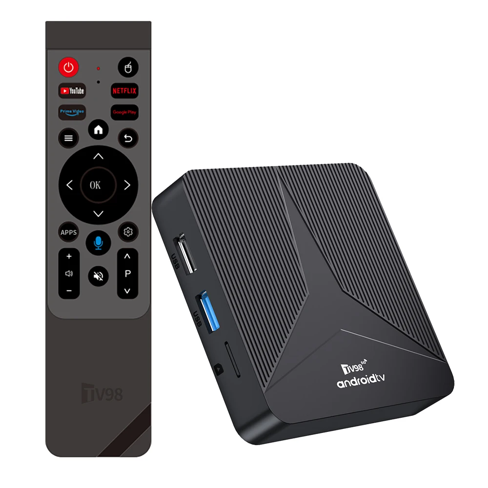 TV98 - 4K Smart TV Box with Dual Wifi and Quad Core CPU
