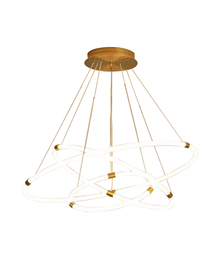 L4u Newest Customized Pendant Lamp 360 Beam Angle Circle Luxury Chandelier Lighting DIY Ring Silicagel Chandelier