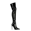 black patent leather