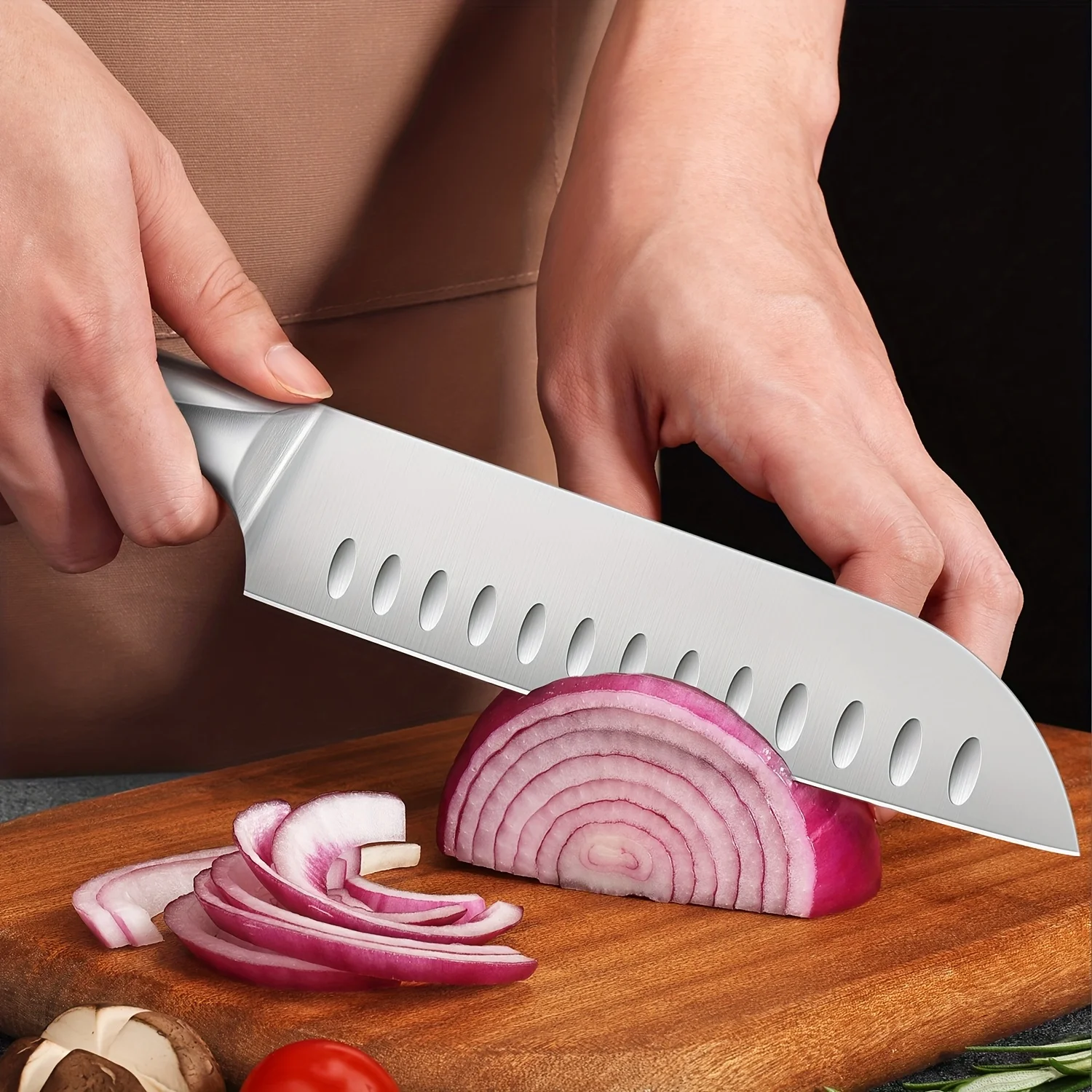 Set di 3 coltelli in acciaio inossidabile, super affilati, con lama dritta, per cucinare la carne_voghion.com