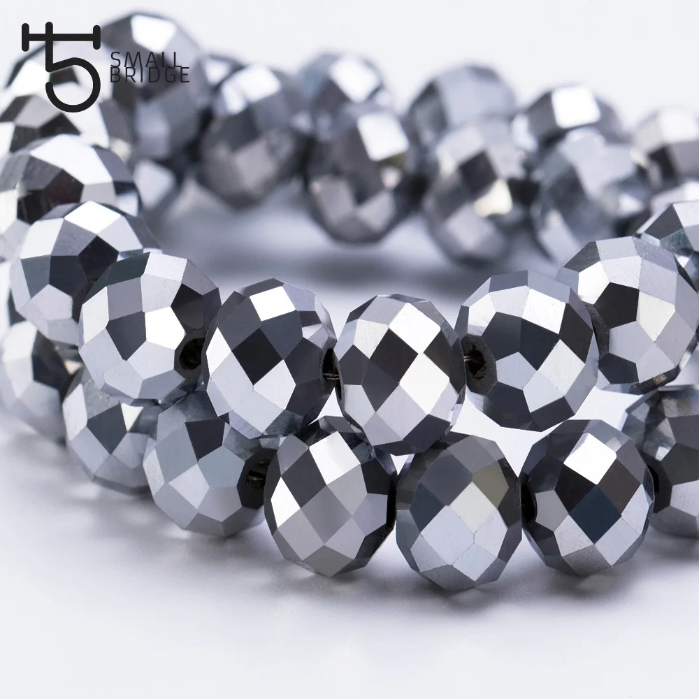 Wholesale  Plating Silver colour Faceted Rondelle crystal Beads  with Cheap Price manufacture