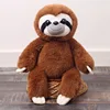 Perezoso sentado-visón europeo-marrón-33 cm-0,18 kg