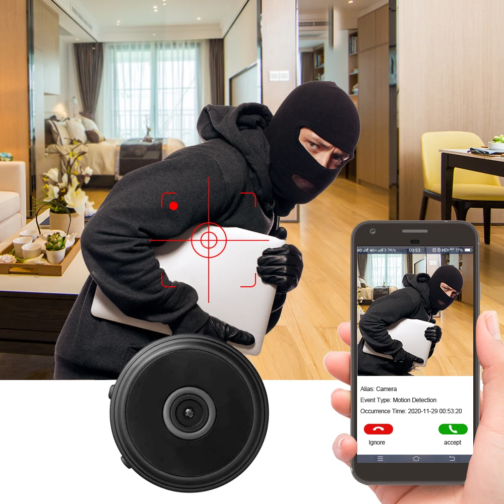 Home WiFi Network Security CCTV Camera Wireless Battery Powered Pan Tilt Baby Monitor Camera