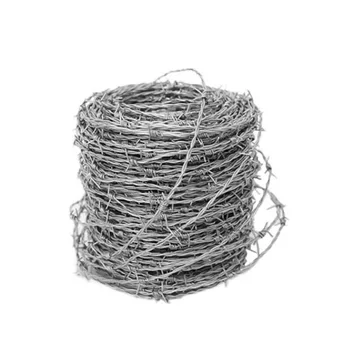 14 Gauge Galvanized Iron Wire PVC Coated Barbed Wire Coil With Cross Razor Available In 0.8mm 2mm 2.5mm 5mm 8mm Diameters