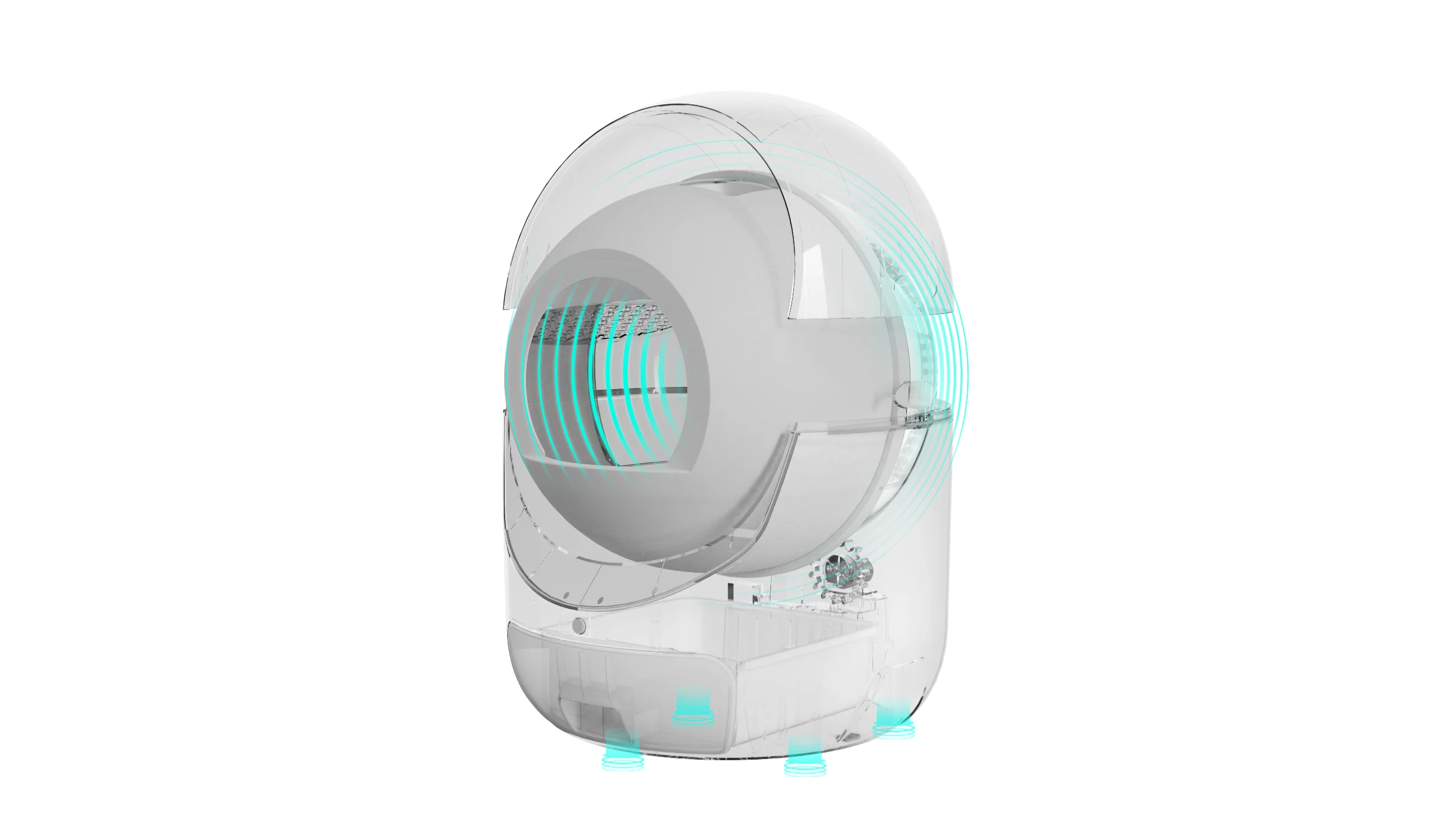 Auto Cat Litter Box Robot Tray Automa High Sides Odor Control Large