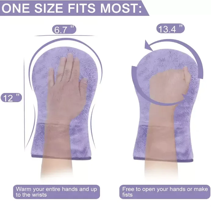 Custom Microwave Heated Mittens For Arthritis And Hand Therapy Cold Hot