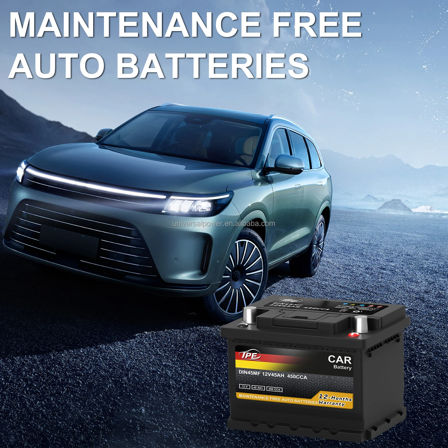 DIN45MF High-Performance Lead Acid Manufacturer-Free 12V45Ah Automobile Car Batteries from factory manufacture