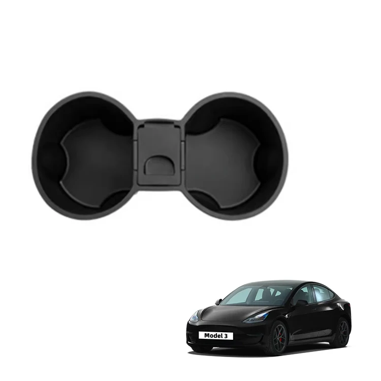 Tesla Model 3 aksesuarlari uchun markaziy boshqaruv kubogi uskunasi TPE plastmassa kremniy kubogini bezak qilish ichki aksesuar
