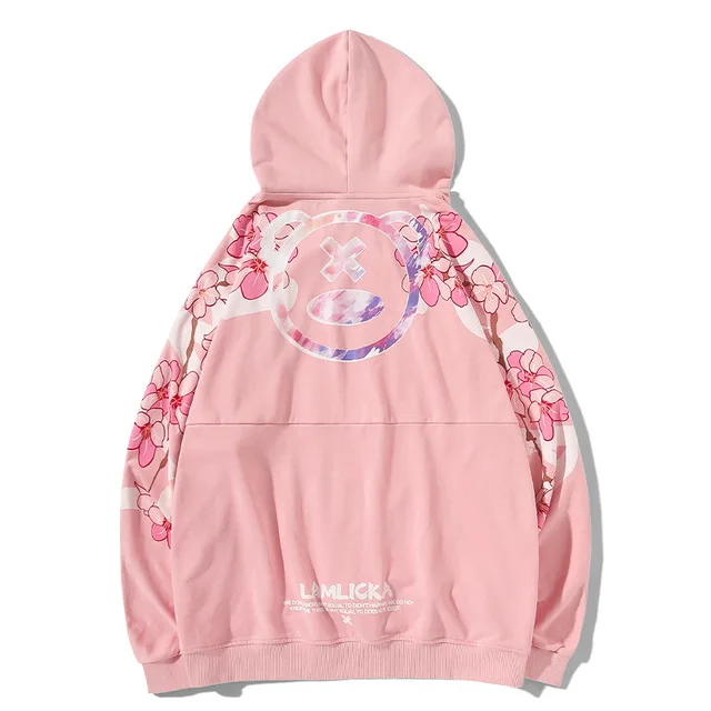 Оптовая продажа 2021 весенний дизайн персиковый цвет принт Свободный Повседневный Модный хлопковый пуловер оверсайз толстовка