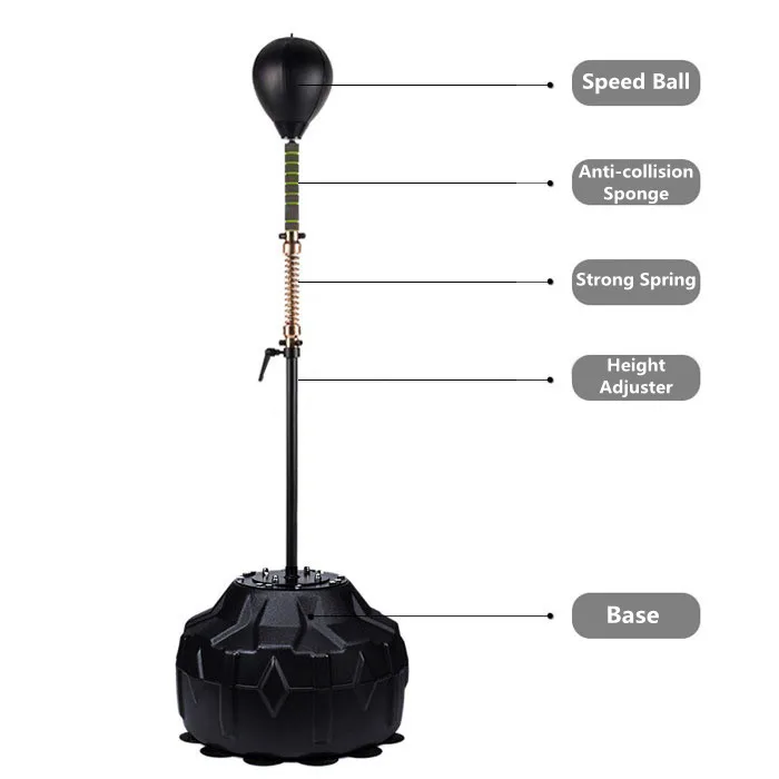 Speed Adjustable Freestanding Boxing Punching Ball Reflex Boxing Ball