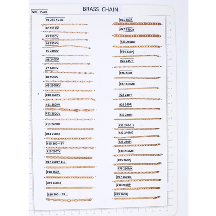 Wholesale Raw Brass Chains bar Chain Fancy Chain for Jewelry