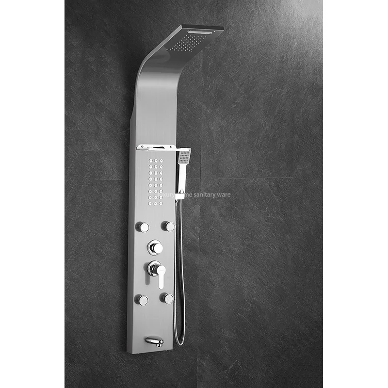 Best-selling Luxury Electroplating Shower Screen Multifunctional Bathroom Wall-mounted Waterfall Shower Panel