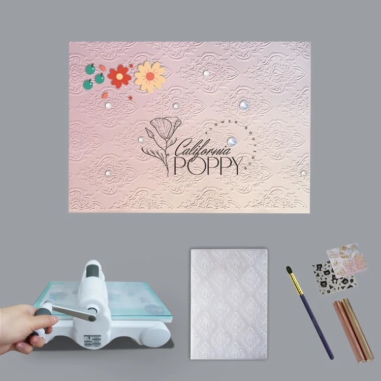 OTCRAFT 3D Embossing Map voor Kaarten Maken Bloemen