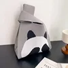 Handbag with eye-covering panda-gray