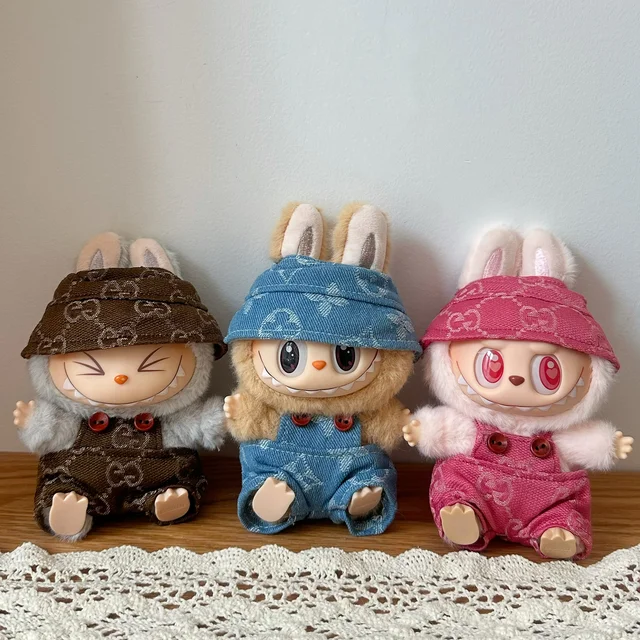 Custom Fast Shipping Labubu Clothes Doll Clothing 17cm Sitting Party Baby Clothes with Strap Labubu Clothes Accessories