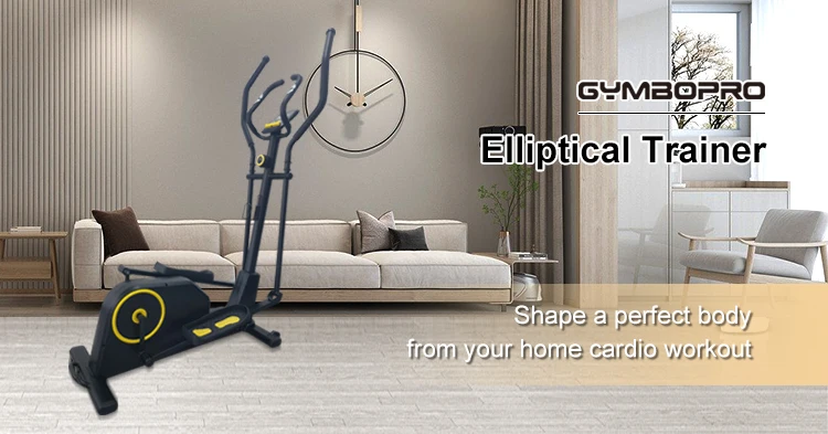Home Use Max Capacity Weight 100kg with 8 Level Adjustable Magnetic Resistance with LCD Monitor Elliptical Trainer