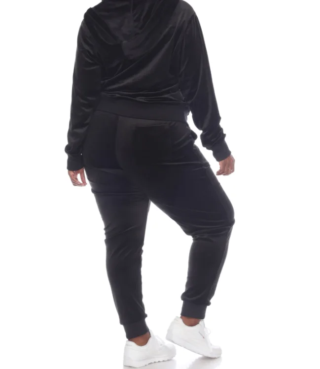 2023 Spring Women Clothing Sets For Women Plus Size Zip Hood Velour