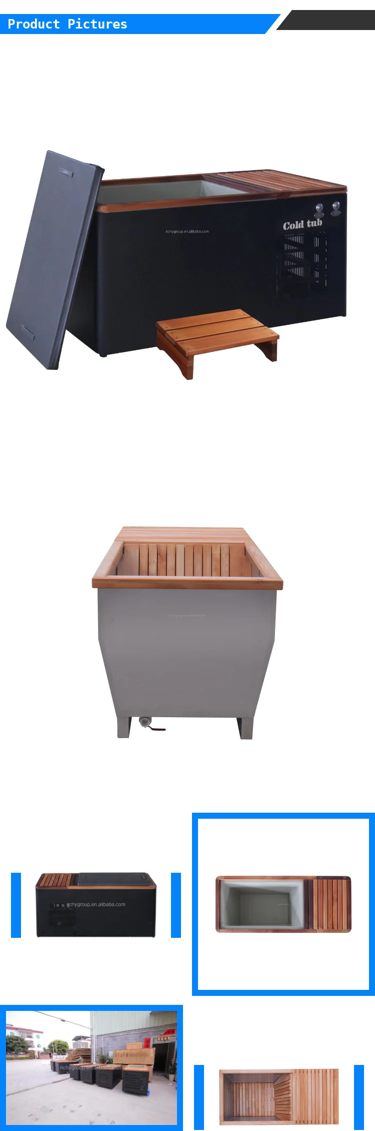 Cedar Lover Wooden Outdoor Ice Bucket Bath Wood Cold Plunge Tub
