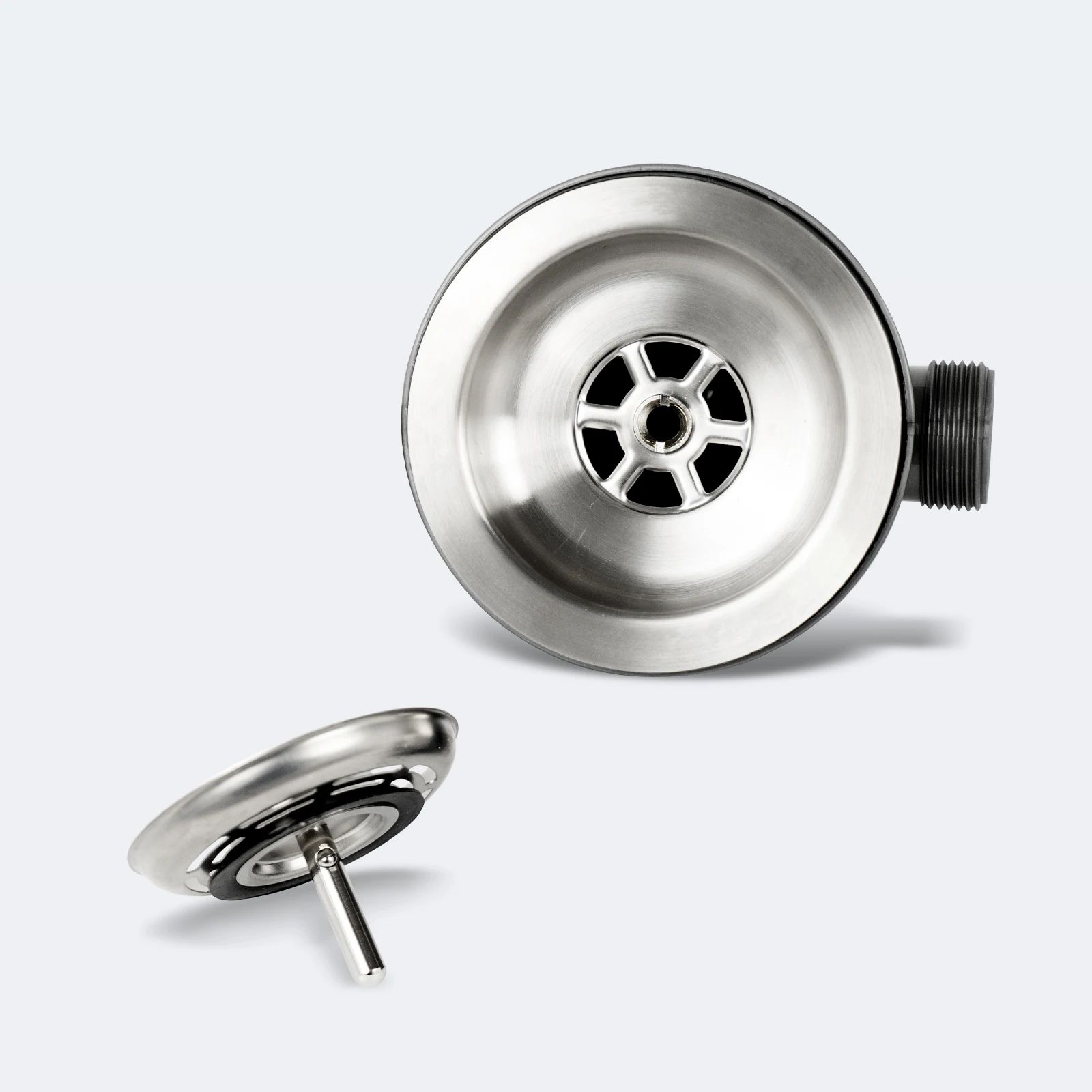 product strainer assembly kitchen sink drain in stainless steel with plumbing full set-4
