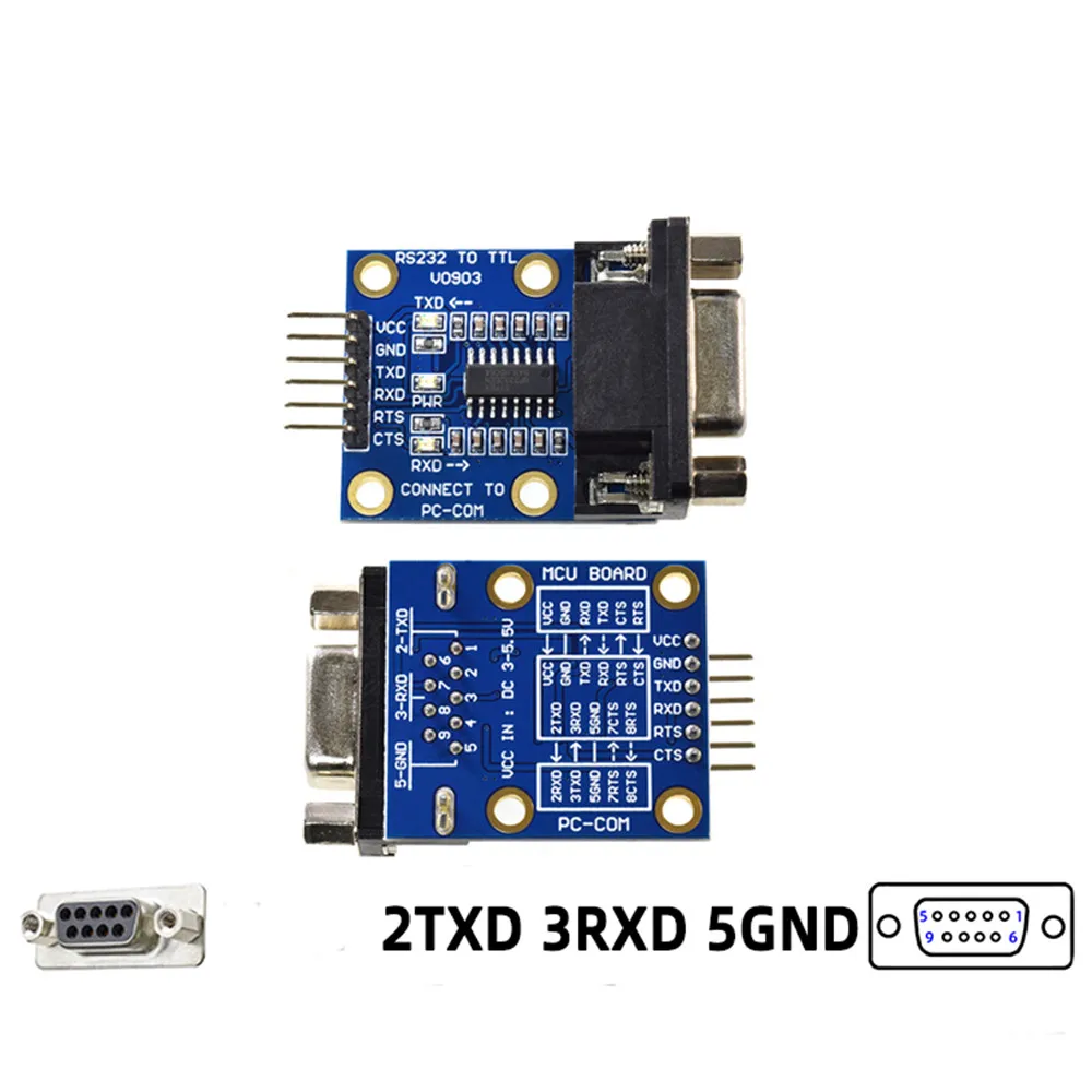爆買い 英語 MAX323 24V 12V 5V 3.3V Taidacent MAX3232 Uart RS232 DB9 変換アダプタ