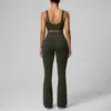 Bra and long pants-forest green