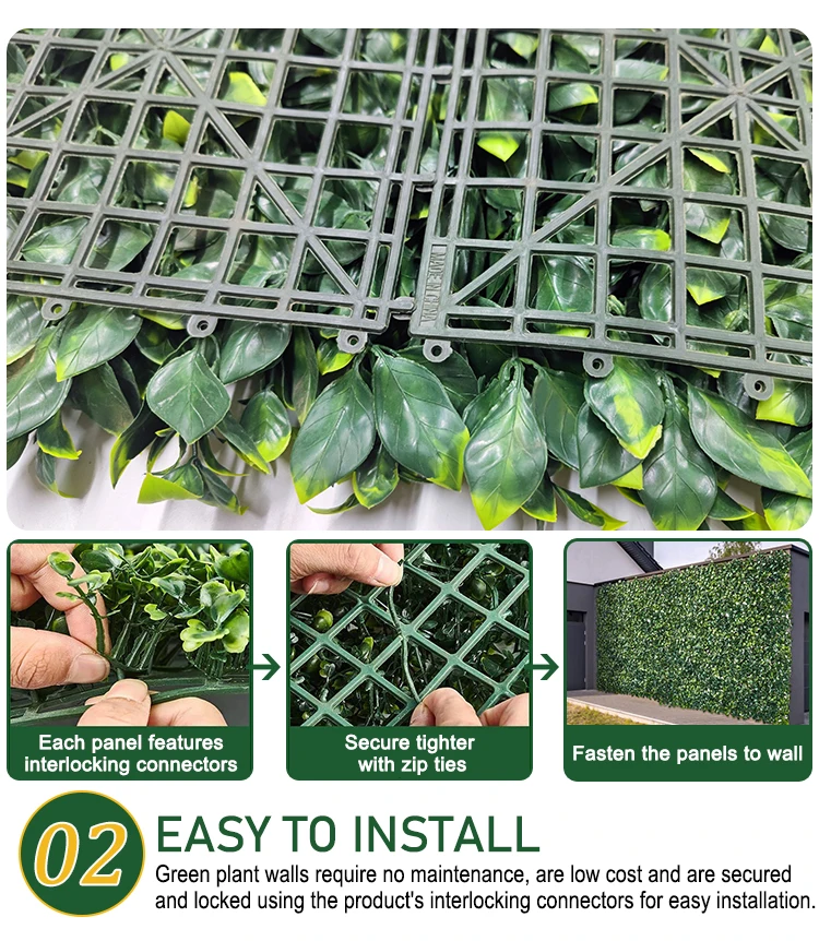 Украшение для сада Graceline искусственная зеленая листвовая панель из бокса трава стена