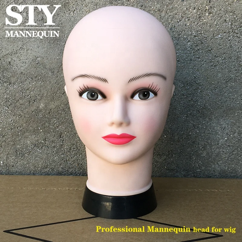 ラバーダミーヘッドウィッグマネキン女性プロフェッショナルPVC