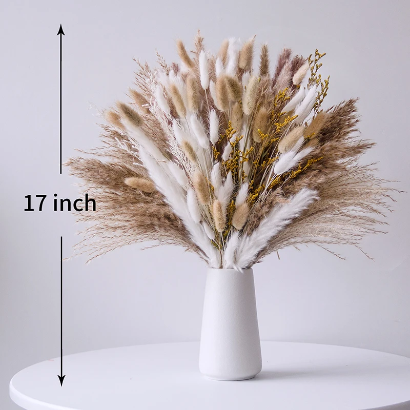 product high quality rabbit bunny tails grass reed flower arrangement lovegrass natural dried pampas grass bouquet boho home decorations-55