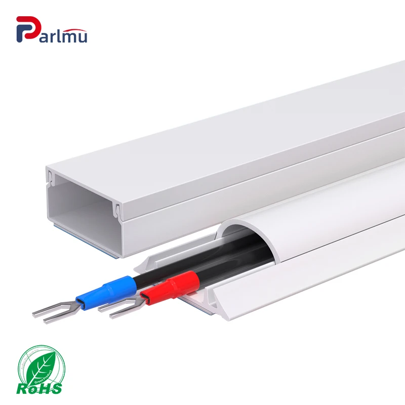 PVC Electrical Insulation Network Wire Organizer Cable Tary Pvc Cable Trunking Flexible PVC Wiring Duct Cable Trunking for Floor