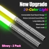 2.6 mini spada laser a 20 colori - argento - coppia - stile lama standard