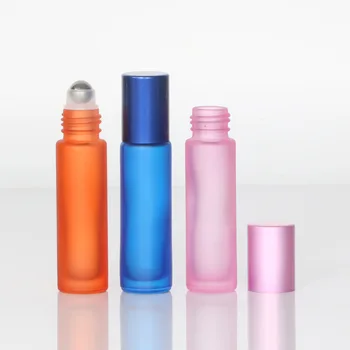 Best Selling Custom Color Logo 10ml Glass Roll On Bottle With Glass Stainless Steel Ball For Perfume Essential Oil