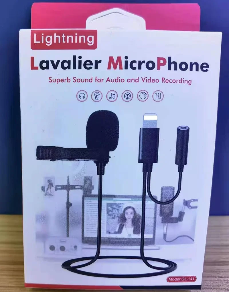 3.5mm Wired Lavalier Microphone Smartphone External Audio Recording Mic