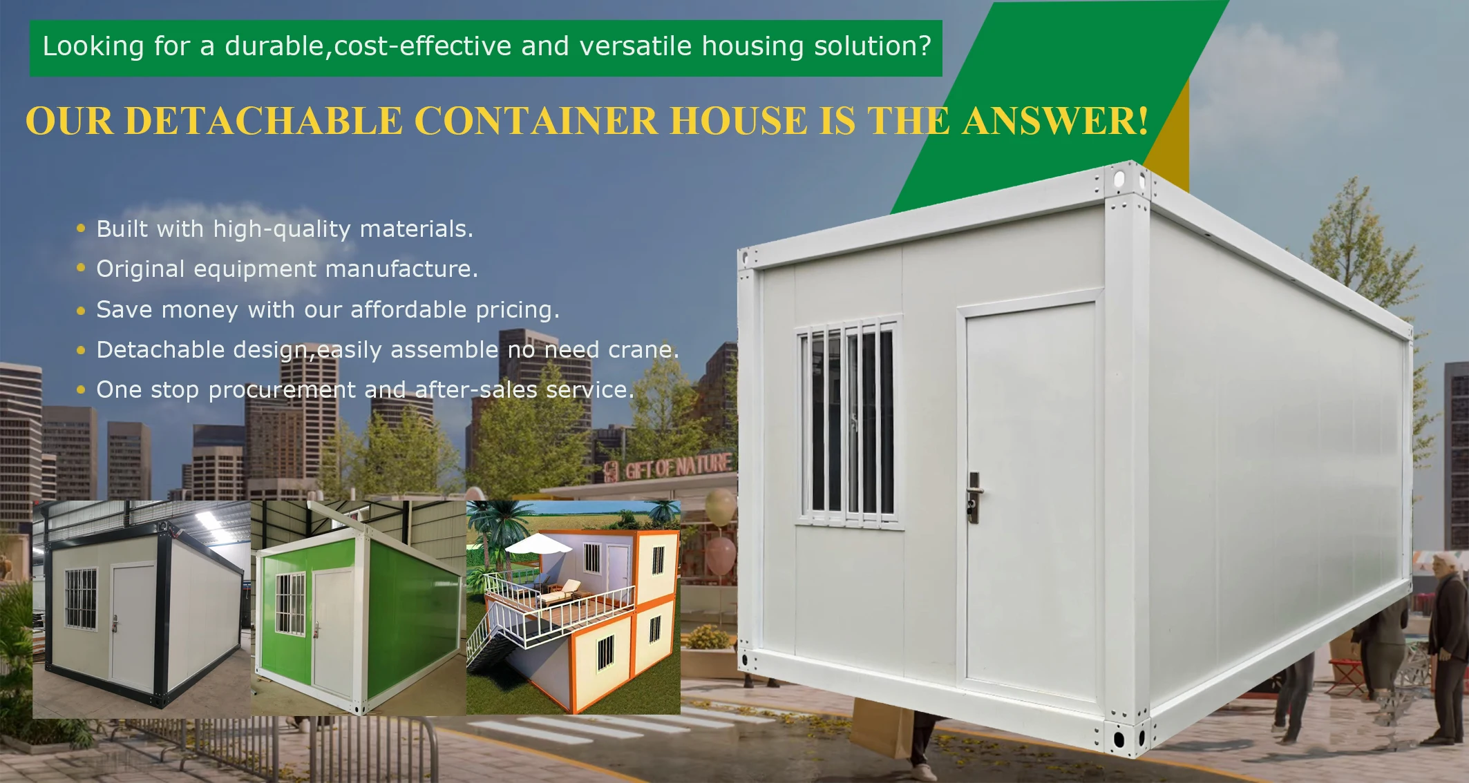 A-shape Roof Detachable Container House Accept Customization Temporary ...