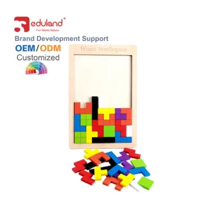 EDULAND Unisex DIY Educational 3D Wooden Jigsaw Puzzle Block Early Childhood Toy for Children Aged 5 to 7 Years Box Packed