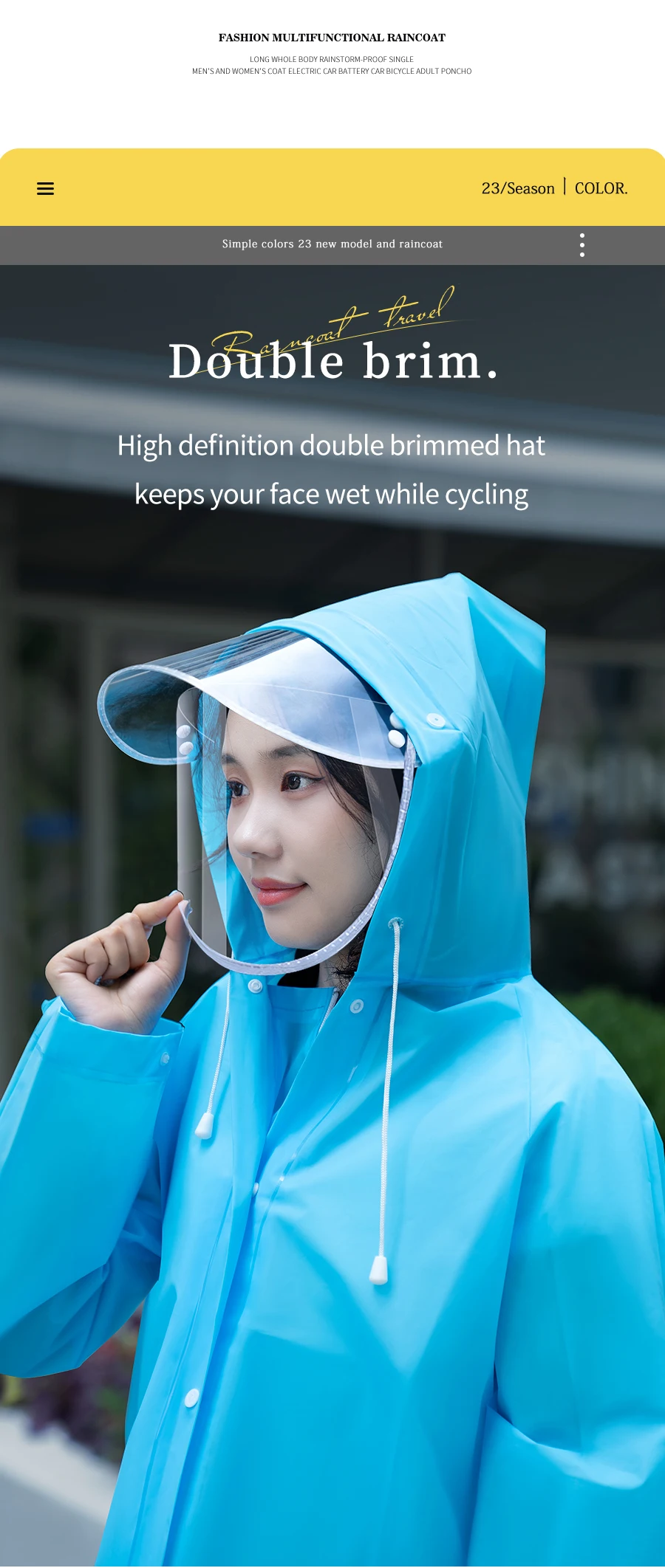 low price motorcycle riders blue waterproof windproof rain coat  For Outdoor details