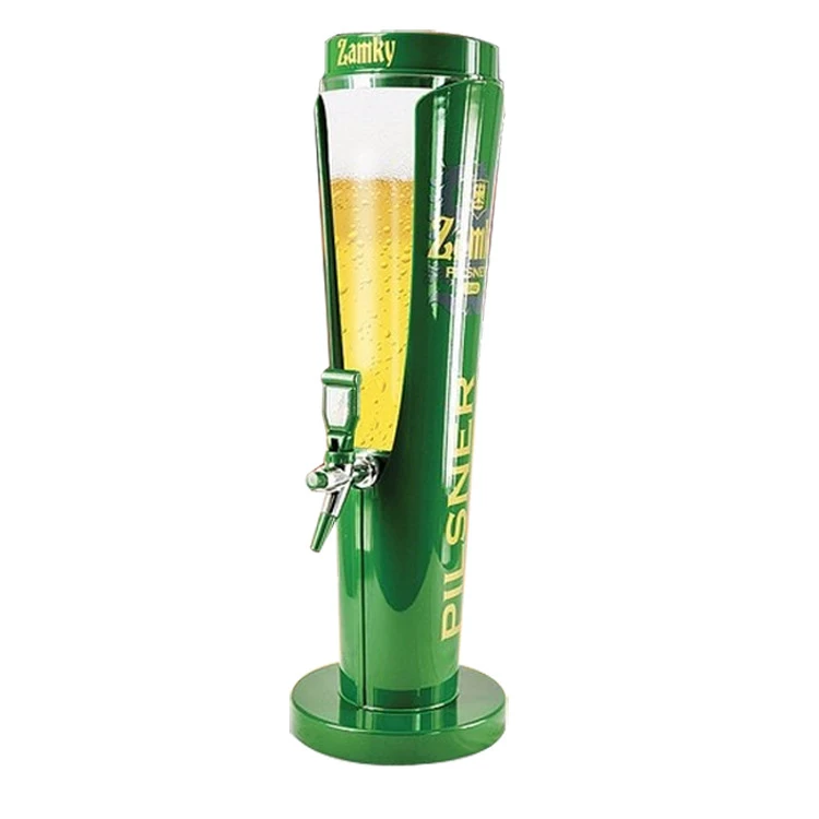 Logo Adaptation Beer Tap Draft Promotion LED Brand 3L Black Beer Tower Dispenser for Promotional