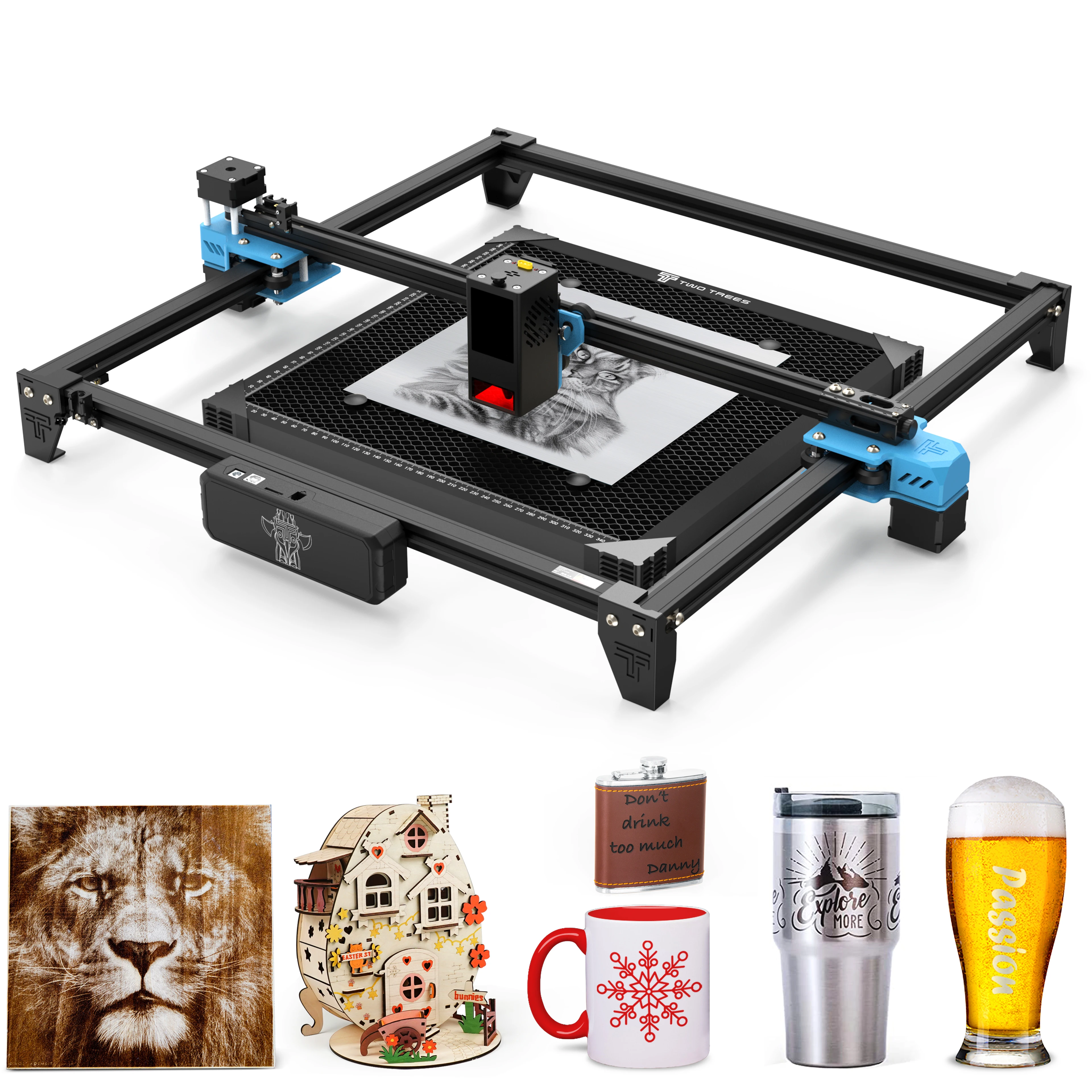 Shenzhen Twotrees TTS 20 Pro 石材ステンレスレーザー彫刻機 20W